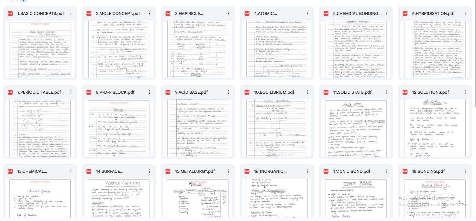 NEET Chemistry Complete Handwritten Notes Sample