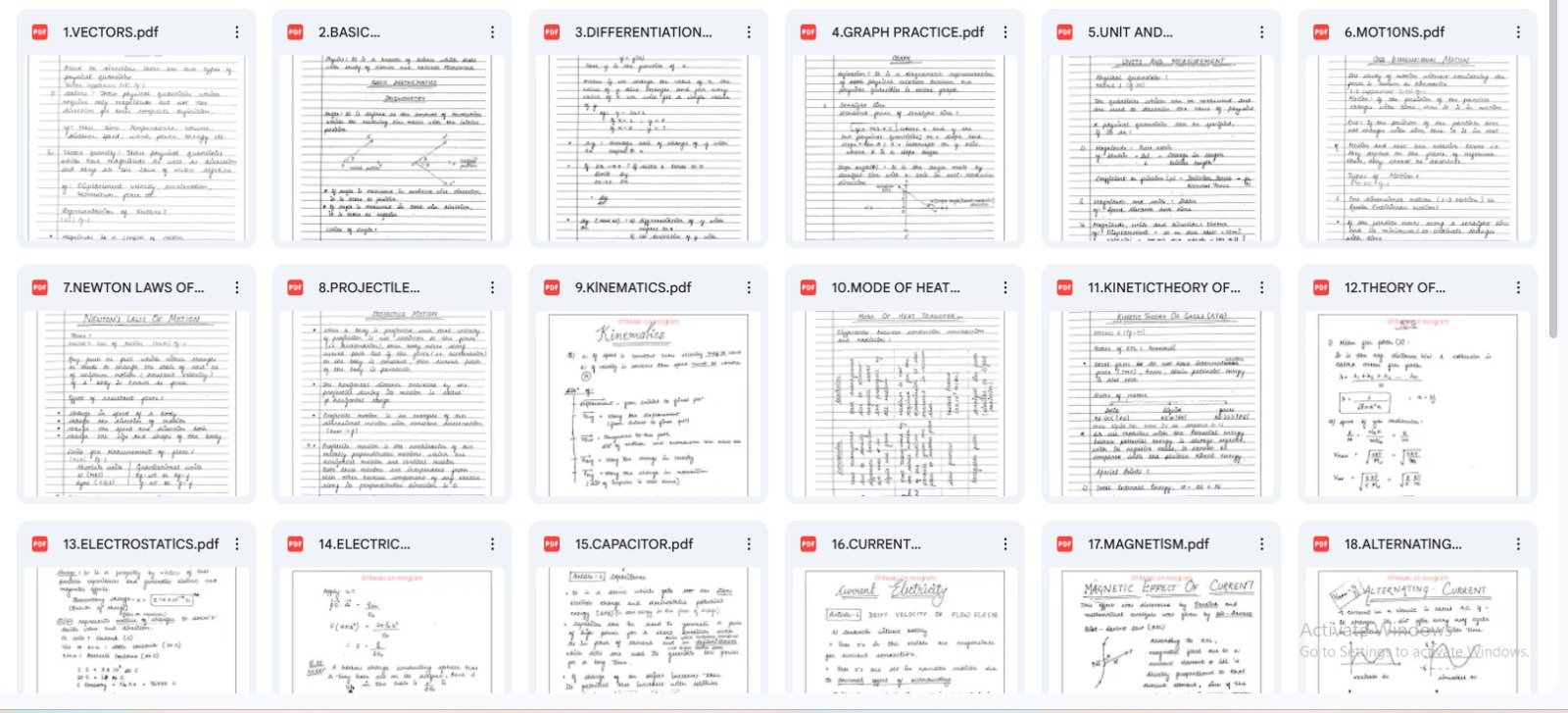 NEET Physics Formulas & Derivations Sample
